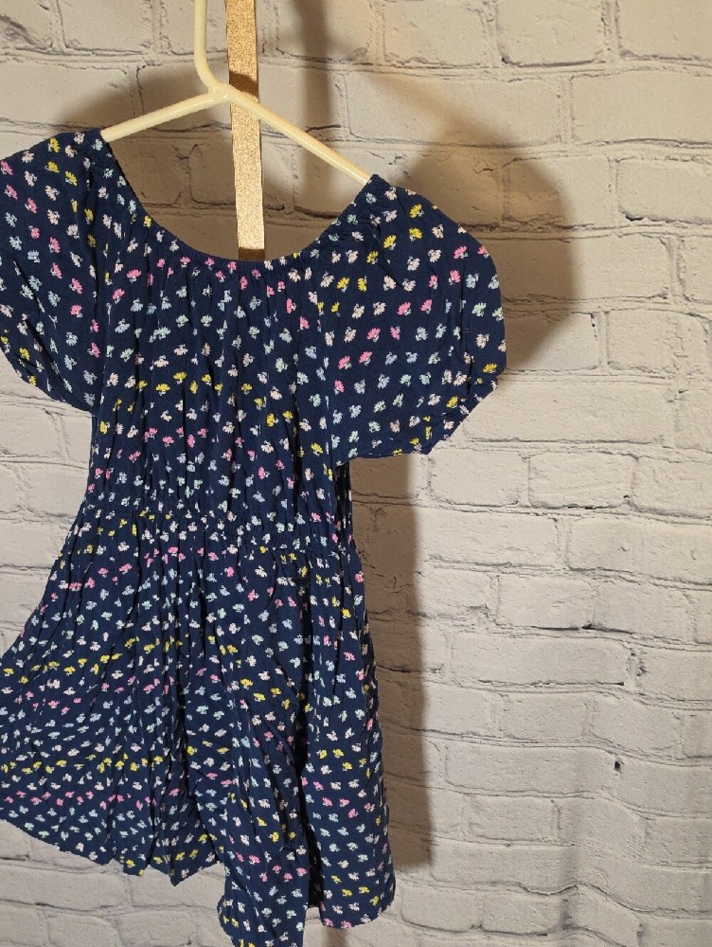 Epic Threads Navy Floral Smocked-Waist Casual Dress - Picture 5 of 5